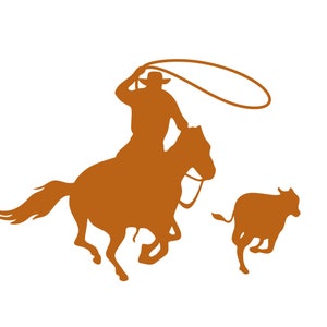 Calf Roper - Rodeo Cowboy Rancher Roping Tiedown Calf Roping - Horse - Vinyl Decal - Free Shipping - 5