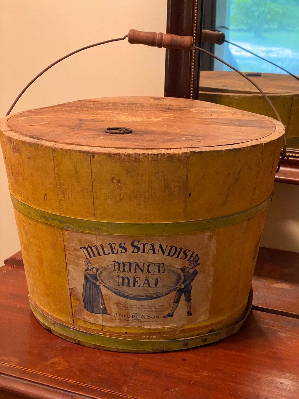RARE Miles Standish Mince Meat bucket with lid Etsy