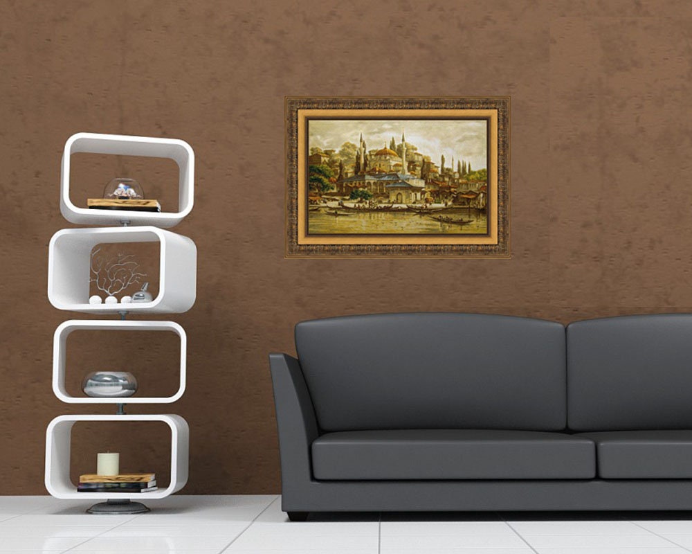 Istanbul Painting Panorama Wall Art Istanbul Poster | Etsy