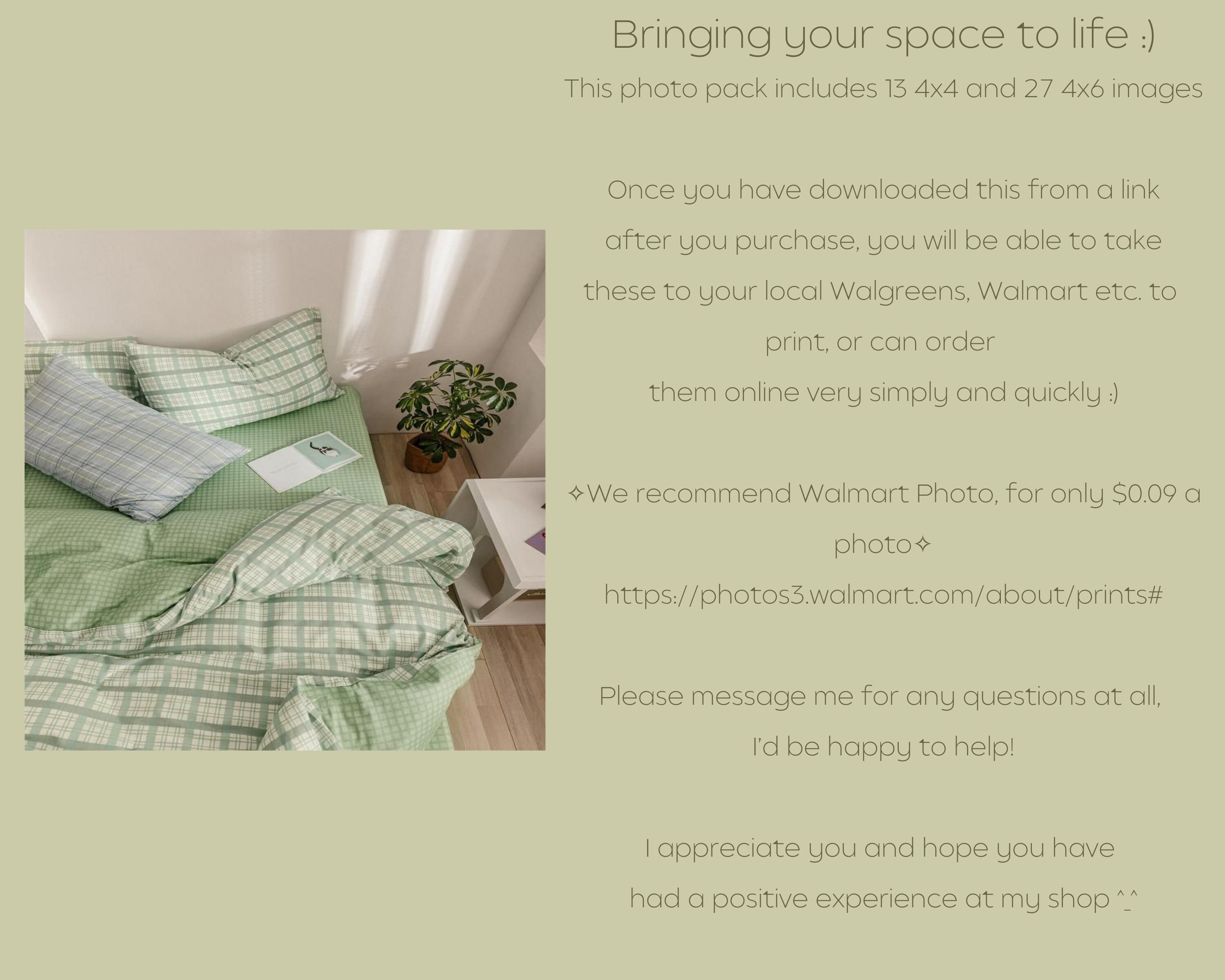 Salbei ästhetische Zimmer Dekor Foto-Wand-Collage Salbei | Etsy