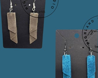 Natural Leather Earring Set | 3 Layer Handmade Leather Earrings