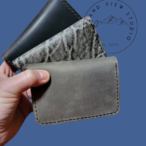 BiFold Leather Wallet | Cowhide Vertical Bi-fold Card Holder | Handmade Gifts