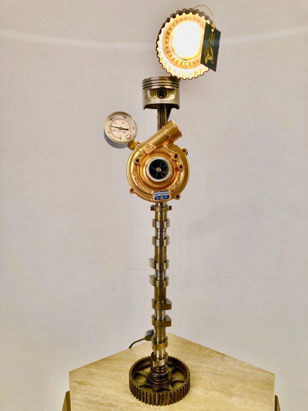 The Aviator Unique Carparts Vintage Lamp Etsy