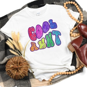 Cool Aunt T-shirt, New Auntie T-shirt, The Cool Aunt Tee, Cool Aunt Shirt, Retro Cool Aunt T-shirt, Gift for New Aunt, Gift for Sister