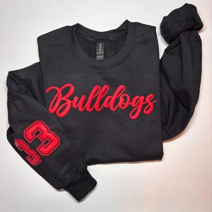 Custom Sports team name shirt, Mascot Sweatshirt, Puff Embossed shirt, Team Mom sweatshirt, Puff Game day shirt, Custom Team name sweatshirt