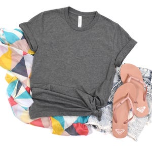 Bella Canvas 3001 CVC Heather T-Shirt Blank, Unisex Tee, XS-2XL image 8
