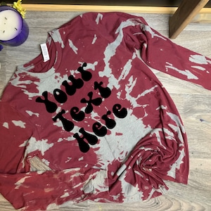 Acid Wash Bella Canvas Long Sleeve T-Shirt: Custom Vintage Tee