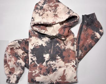 Reverse Tie Dye Hoodie or Sweatshirt, Acid Wash, Vintage Look
