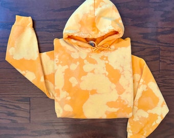 Acid Wash Hoodie, Distressed Vintage Look, Hand Dyed