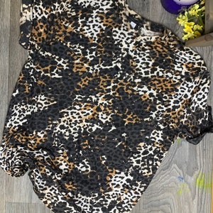 Acid Wash Leopard Print T-Shirt: Custom Bleached Tee