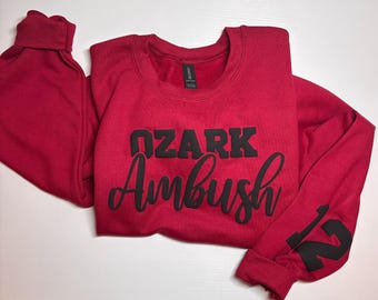 Custom Sports team name shirt, Mascot Sweatshirt, Puff Embossed shirt, Team Mom sweatshirt, Puff Game day shirt, Custom Team name sweatshirt