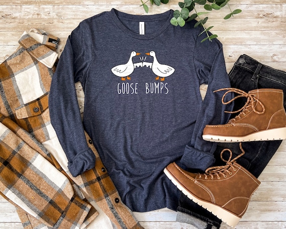 Goosebumps Graphic Long Sleeve Tee | Bella Canvas Unisex T-shirt