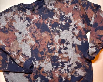 Reverse Tie Dye Hoodie or Sweatshirt, Distressed Acid Wash, Custom Vintage Look
