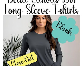 Bella Canvas 3501 Long Sleeve T-Shirt: Unisex Blank T-shirt sizes S-3XL,