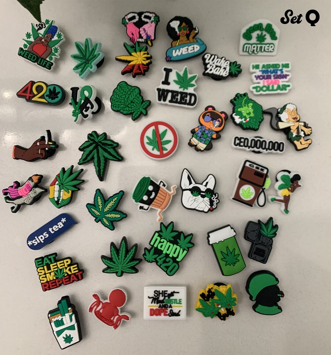 Adult 420 Friendly Weed Croc Compatible Charms Weed Theme Etsy UK