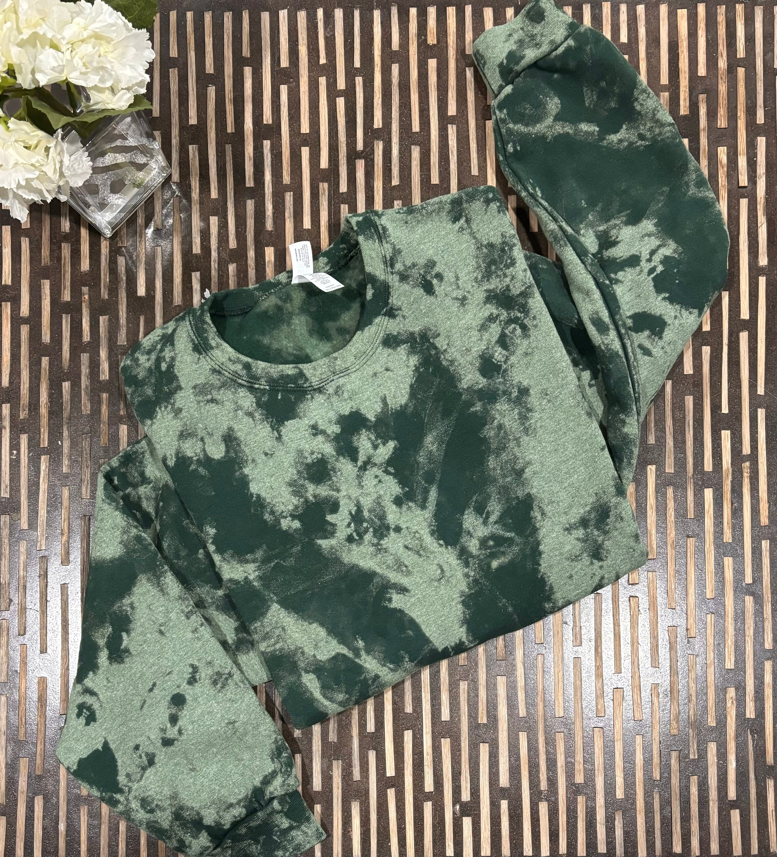 Tie Dye Acid Wash Sweatshirts and Hoodies, Custom Vintage Crewneck