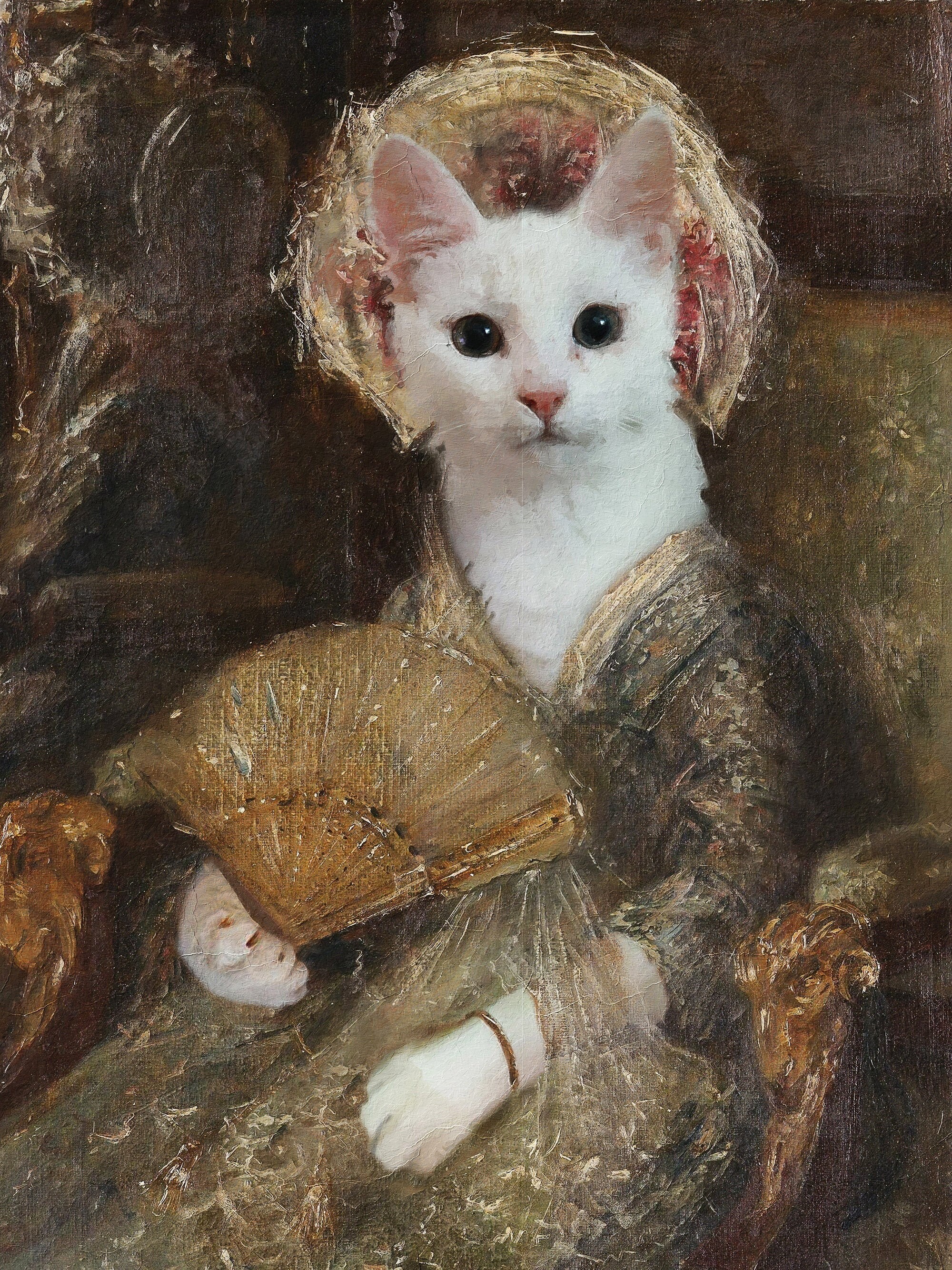 Royal pet portraitCat oil paintingCustom cat portraitCat Etsy