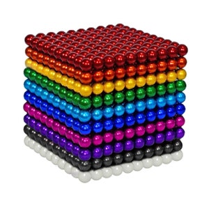 Set 1000 bolitas magnéticas - 5 mm - 10 colores