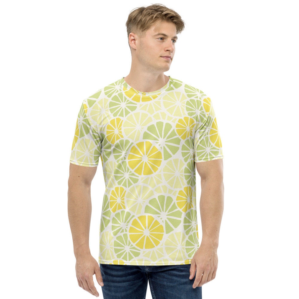 Lemon Lime Slices Men's T-shirt Regular Fit All-Over | Etsy