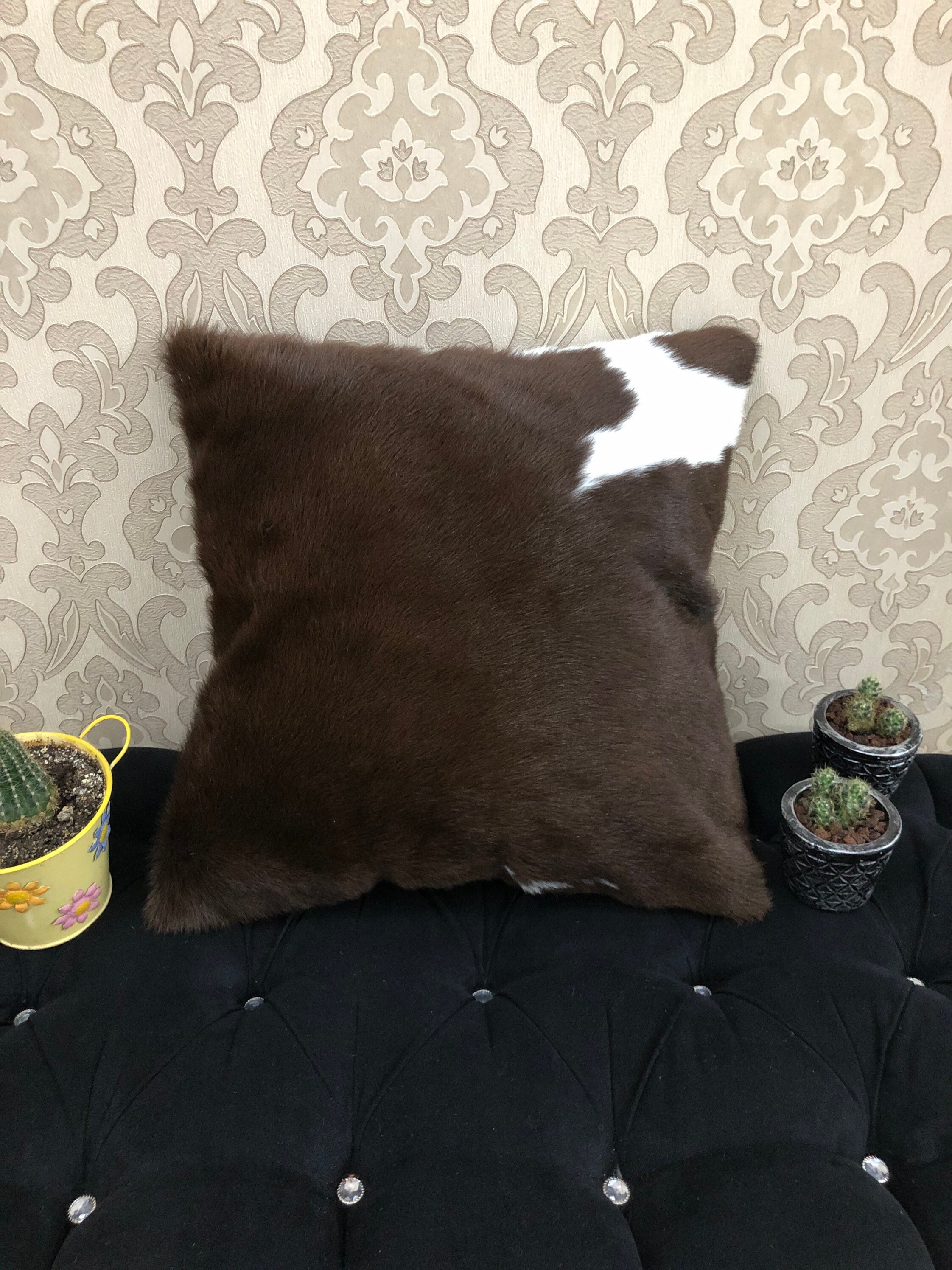 Cowhide Pillow Covers 100 Natural Cowhide Luxurious Hair On Etsy