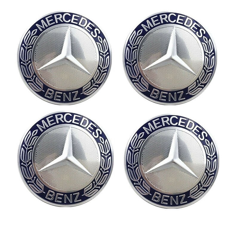 124 PCS 75mm Mercedes Benz Wheel Center Hub Caps Cover Logo Etsy