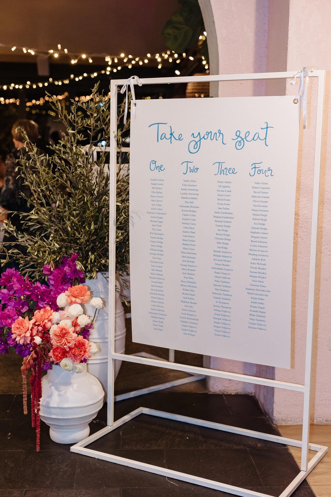 Editable Seating Chart Template With Hand Drawn Headings | Wedding ...