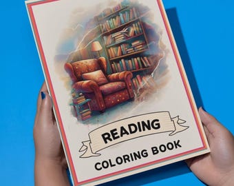 Livre de coloriage pour les amoureux des livres à imprimer – 33 pages à colorier pour adultes livresques PDF | Cadeau de téléchargement numérique pour les lecteurs, BookTok et les clubs de lecture
