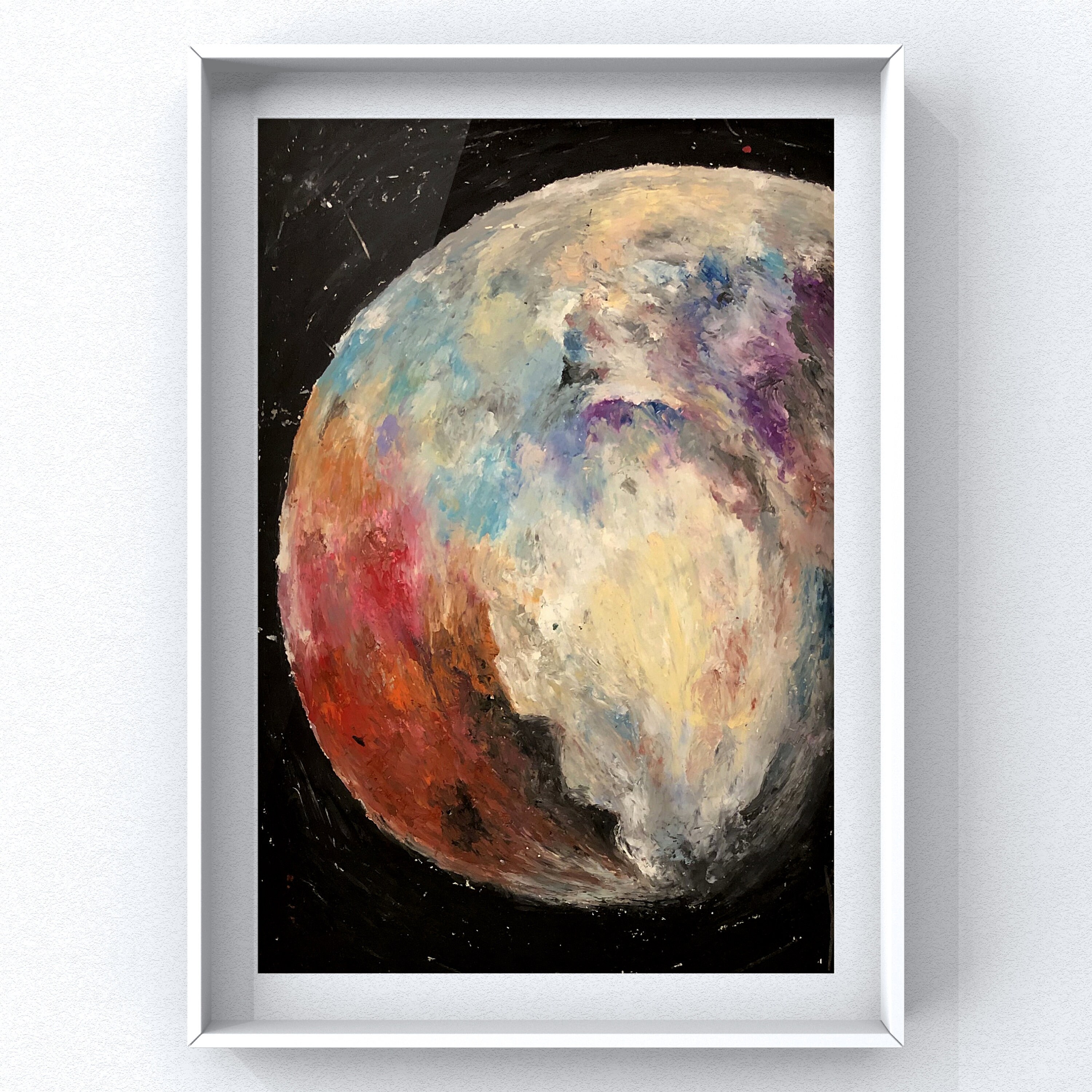 hand painted Oil Pastel Drawing Illustration Painting Etsy