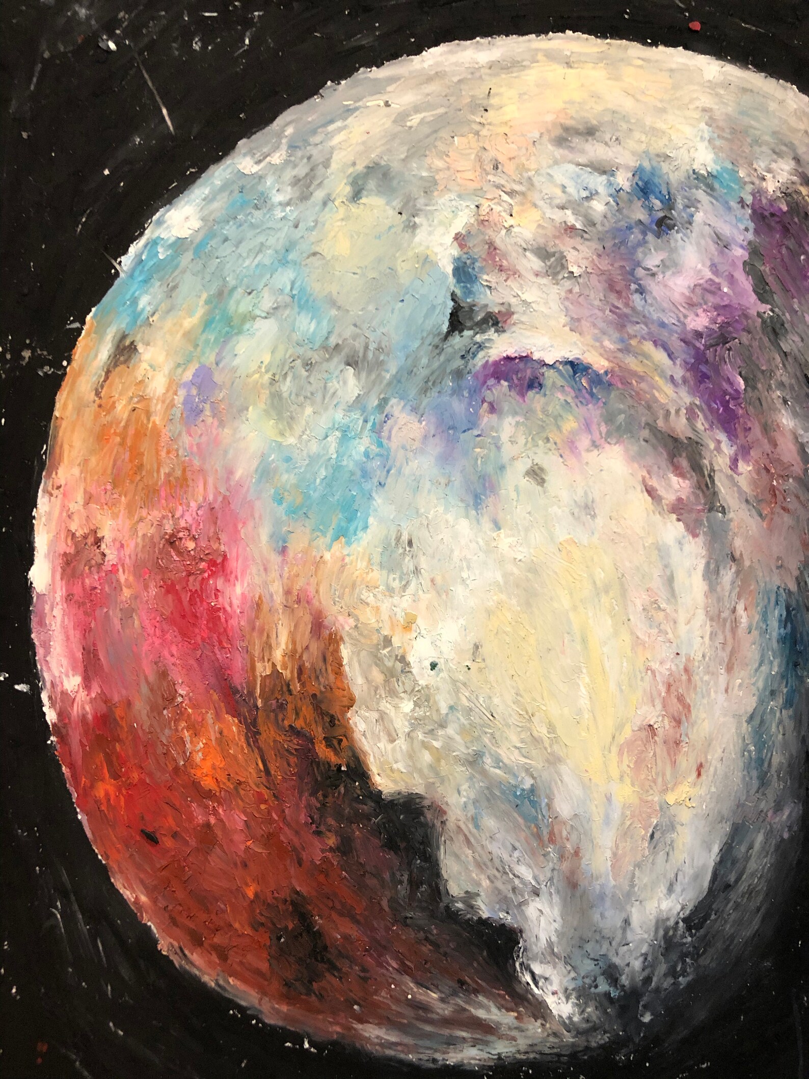 hand painted Oil Pastel Drawing Illustration Painting Etsy