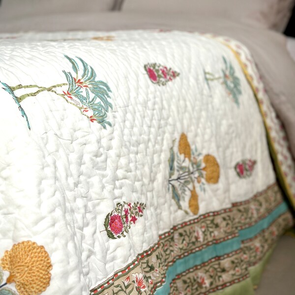 Block Print Quilt Etsy UK