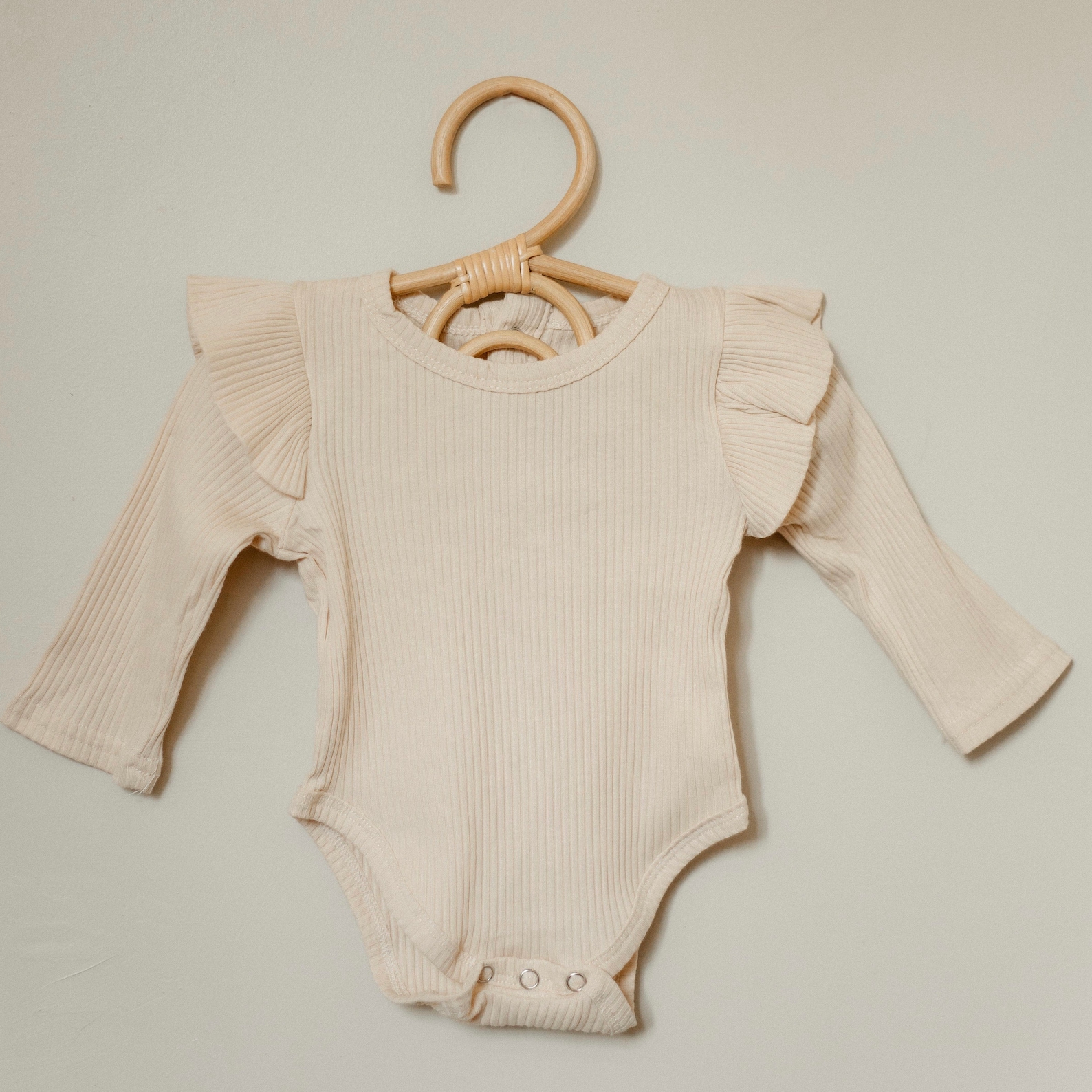 Baby Ruffle Sleeve Ribbed Onesie Etsy