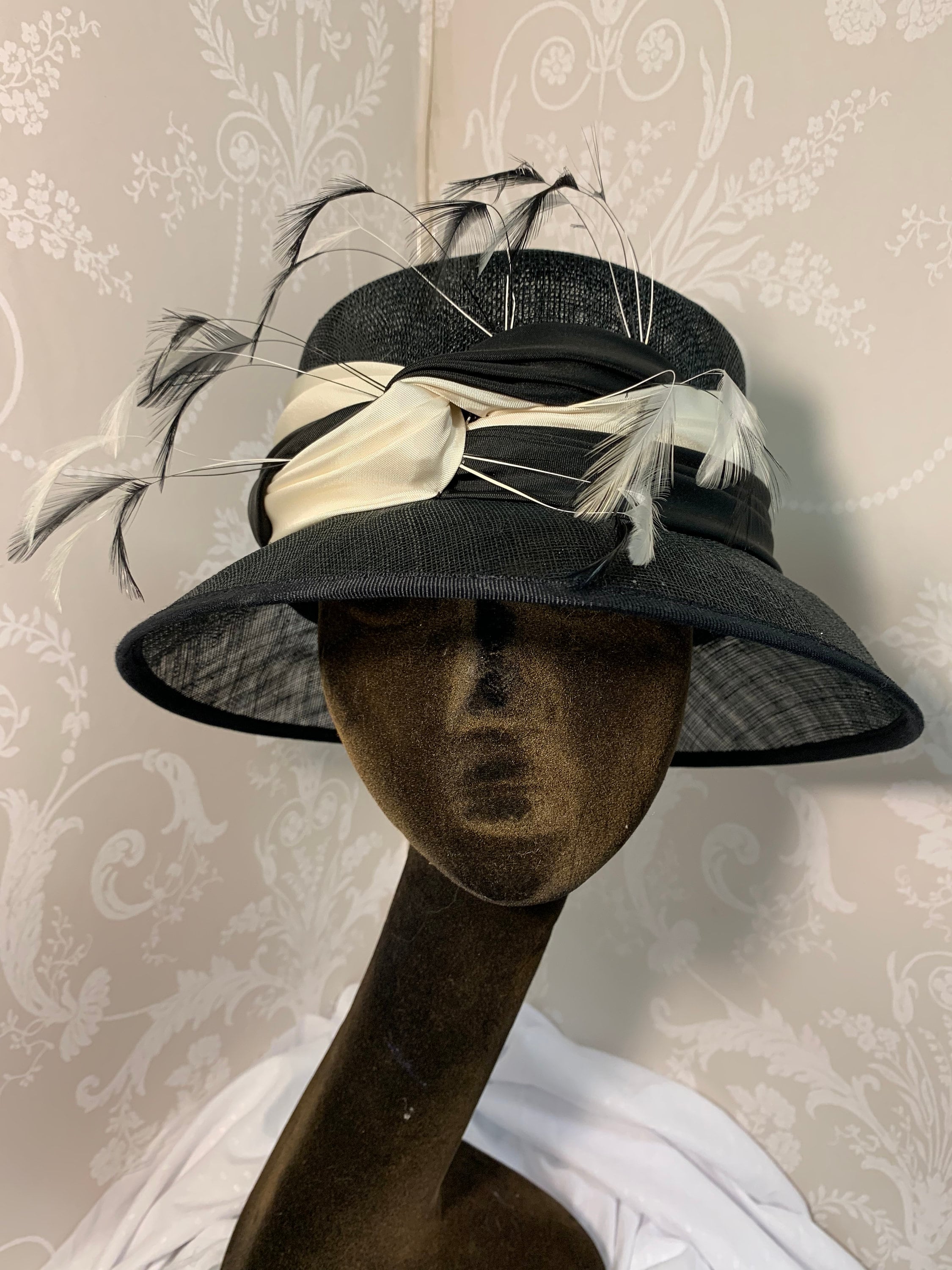 Black & Cream Formal Wedding Hat perfect for any Special Etsy