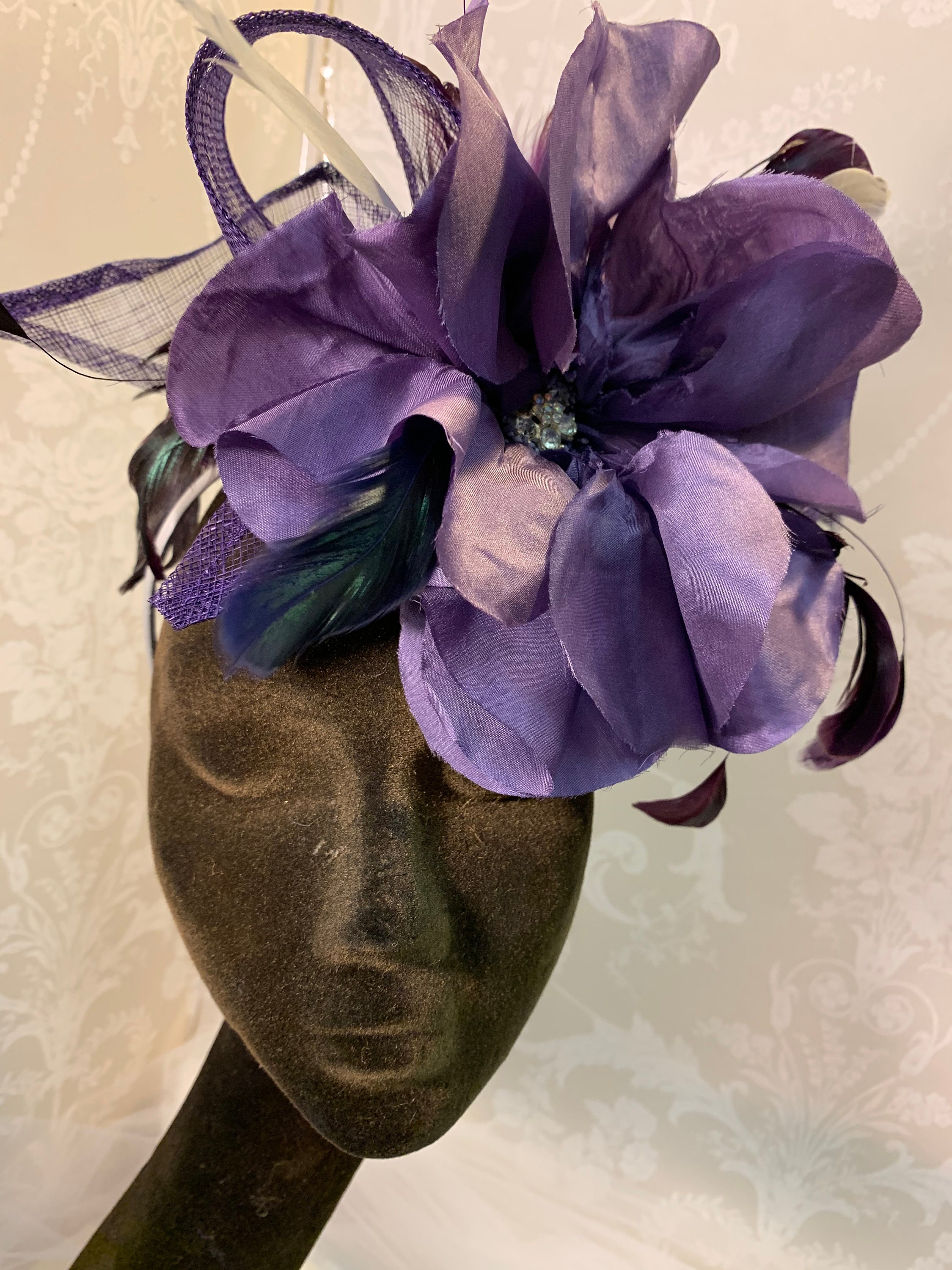 Purple Fascinator perfect for that special day Etsy
