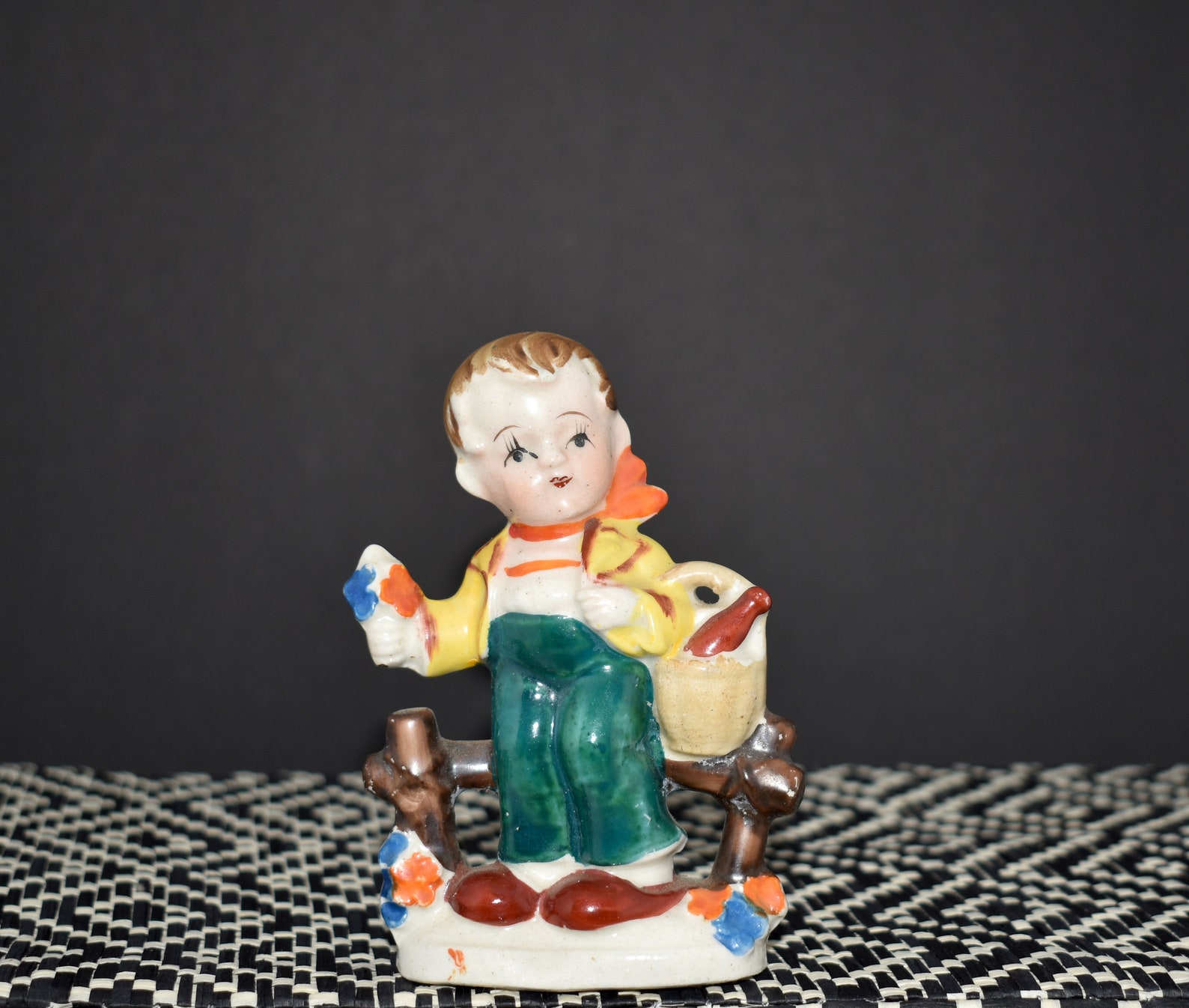 Vintage Made in Occupied Japan Porcelain Boy Figurine Etsy