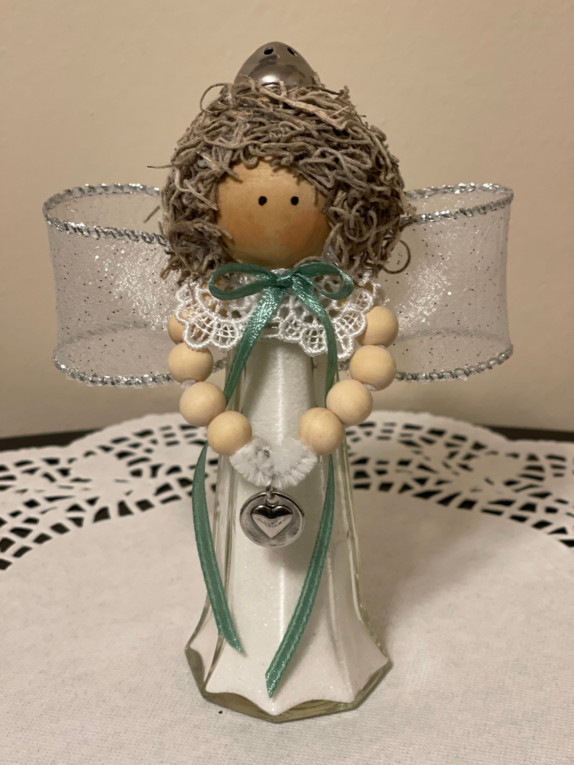 Handmade Glass Salt Shaker Angel / Guardian Angel/victorian Angel/salt