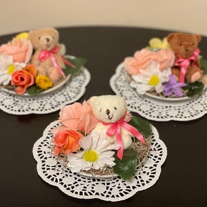 Teddy Bear Flower Bed / Spring Decor / Teddy Bear
