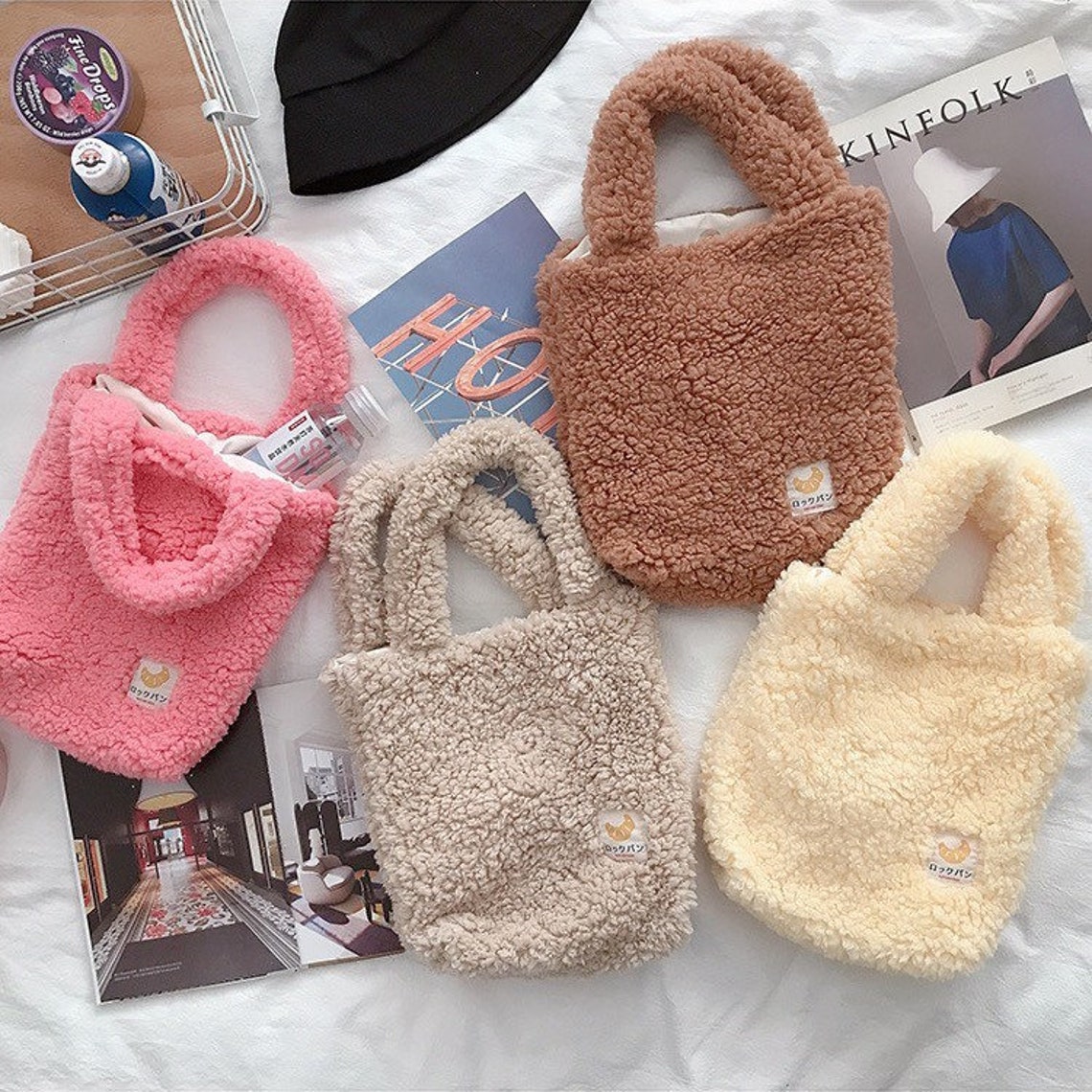 Mini Tote Bag/ Softy furry fluffy bag/ Cute furry bag/ Kawaii | Etsy