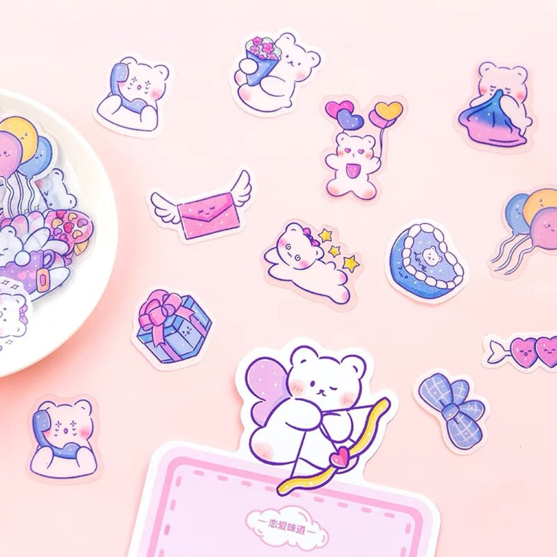 Kawaii Bear Stickers/ Cutie Bear/ Stickers & Label Etsy