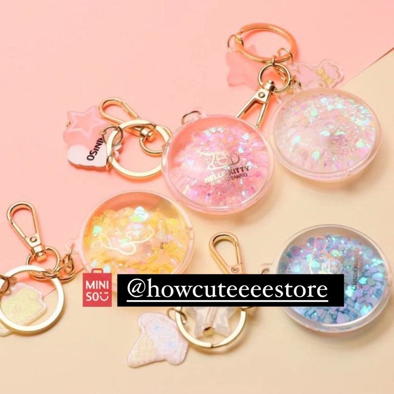 Sanrio Liquid Keychain/ Kawaii Keychain/ Sanrio Characters Etsy