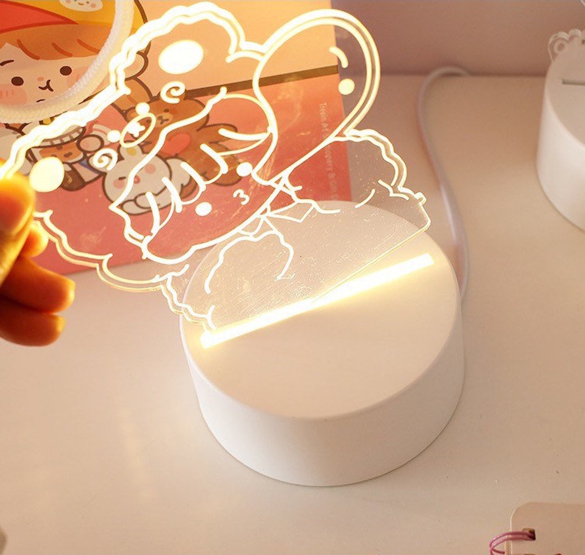 Clear Kawaii Light/ Table Light/ Lamp/ Decorative/ Home Living Etsy