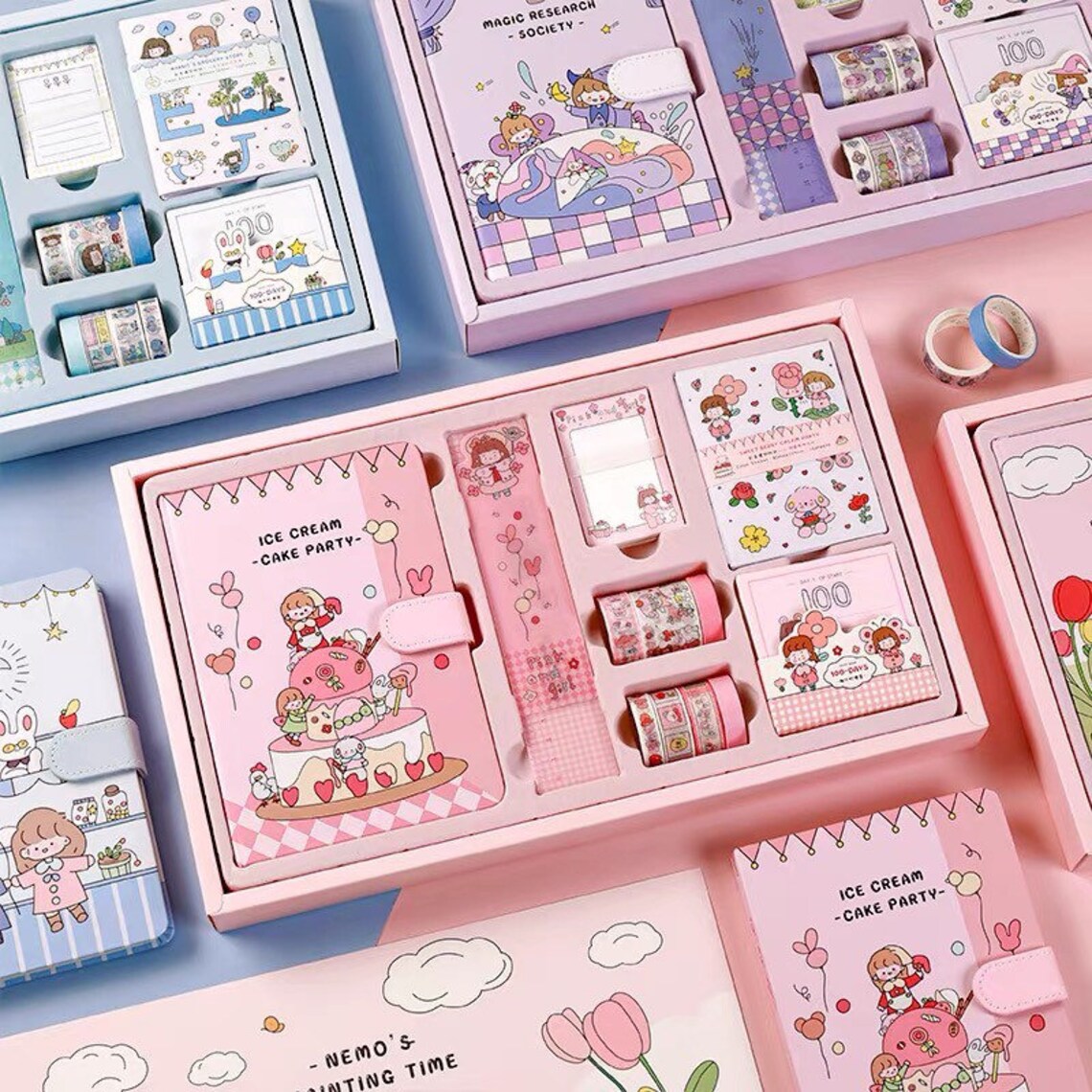 Pinky Journal Book Study Set/ Cute Gift/ Kawaii Stationery/ Etsy