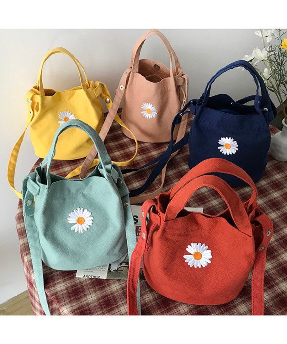 Daisy Cross Body Bag/ Daisy Tote Bag/ Simple Casual Style/ Etsy