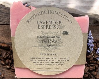 Pink Lavender Espresso Tallow bar