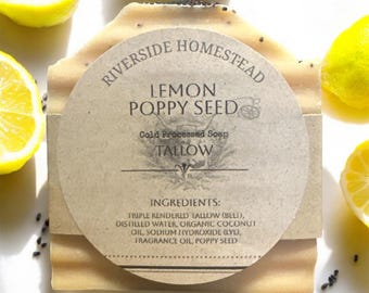 Lemon Poppy Seed Tallow bar