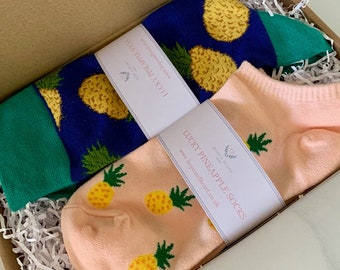 Lucky Socks Duo heren - x2 paar ananassokken [IVF/vruchtbaarheidsbehandeling]