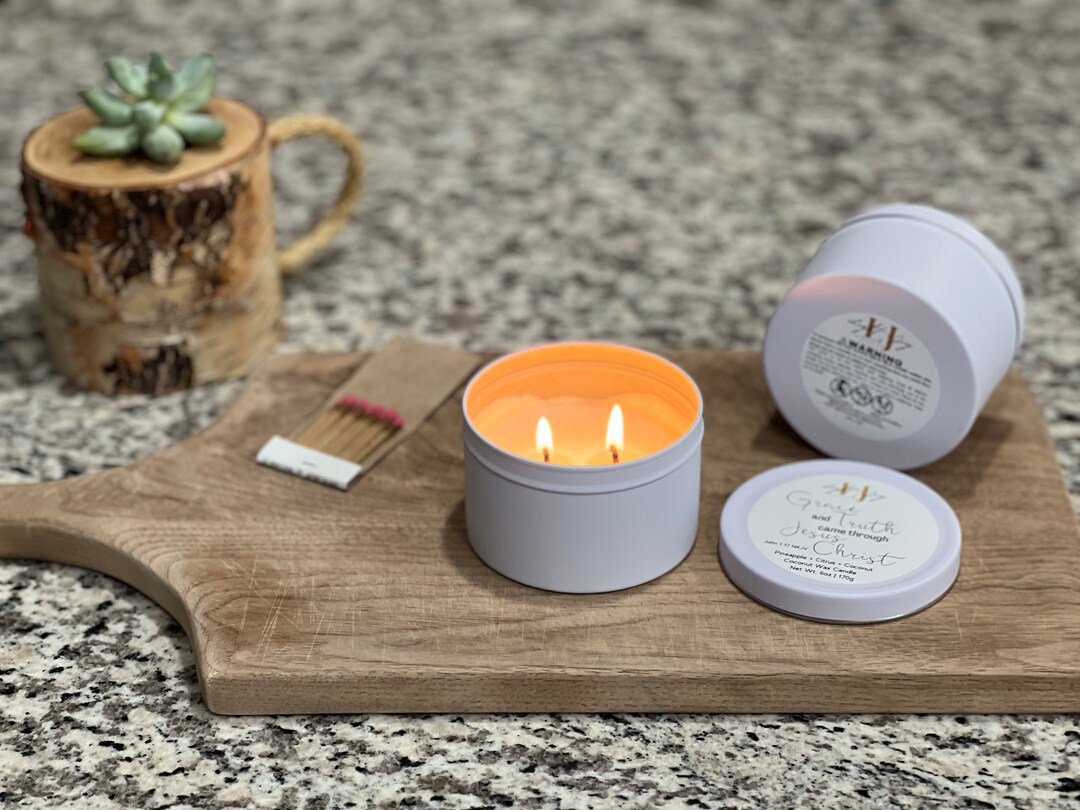 Pineapple Citrus Coconut Bible Verse Candles White Etsy