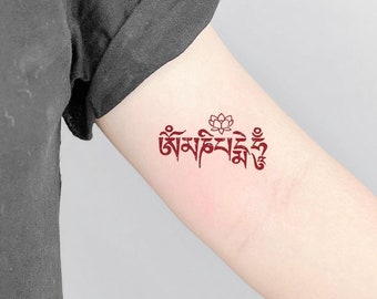 Sanskrit Mantra Tattoo Design Men Women Waterproof Temporary Body Tattoo   Amazonin Beauty