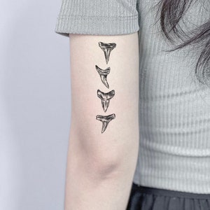 40 Shark Tooth Tattoo Designs For Men  King Of The Waters