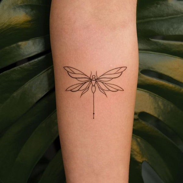 Dragonfly Temporary Tattoo - Etsy