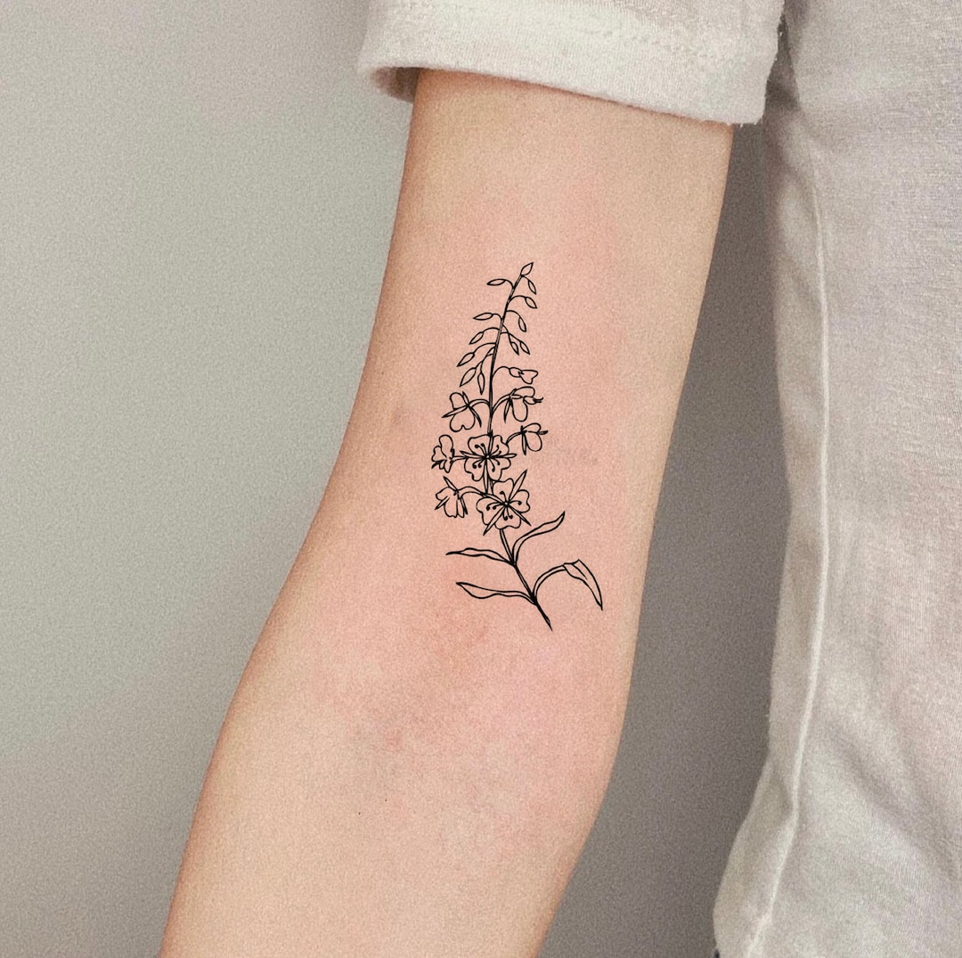Fireweed Tattoo Temporary Tattoo Symbols Tattoo Festival Etsy